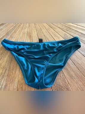 Hurley Bikini Bottoms large women’s teal green emerald swimsuit bottoms